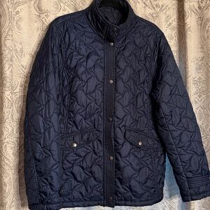 Women’s Quilted Navy Jacket Lands End